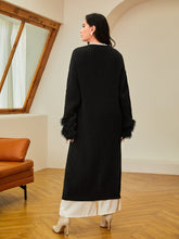 Load image into Gallery viewer, Fuzzy Cuff Open Front Cardigan Without Belt

