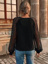 Load image into Gallery viewer, Contrast Lace Raglan Sleeve Tee
