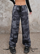 Load image into Gallery viewer, Low Rise Drawstring Waist Graphic Print Pants

