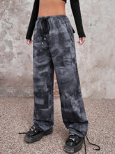 Load image into Gallery viewer, Low Rise Drawstring Waist Graphic Print Pants
