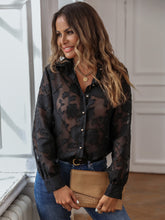 Load image into Gallery viewer, Button Front Sheer Shirt
