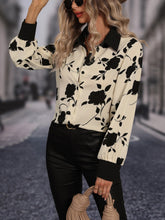 Load image into Gallery viewer, Floral Print Contrast Trim Shirt
