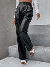 Load image into Gallery viewer, PU Leather Straight Leg Pants
