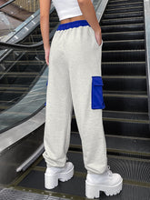 Load image into Gallery viewer, Flap Pocket Side Drawstring Waist Sweatpants
