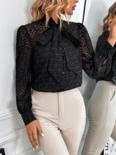 Load image into Gallery viewer, Tie Neck Puff Sleeve Blouse &amp; Cami Top

