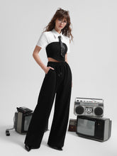 Load image into Gallery viewer, Solid Crop Tube Top &amp; Drawstring Waist Pants
