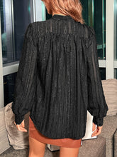 Load image into Gallery viewer, Tie Neck Lantern Sleeve Blouse
