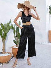 Load image into Gallery viewer, Jacquard V Neck Jumpsuit Without Belt
