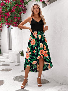 Floral Print Cami Dress Without Belt