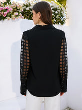 Load image into Gallery viewer, Contrast Mesh Button Front Shirt
