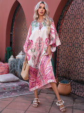 Load image into Gallery viewer, Paisley Print Flounce Sleeve Tunic Dress
