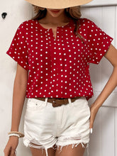 Load image into Gallery viewer, Polka Dot Batwing Sleeve Blouse
