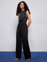 Load image into Gallery viewer, Solid Sleeveless Satin Tank Jumpsuit Without Chain
