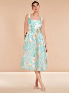 Floral Jacquard Cami Dress