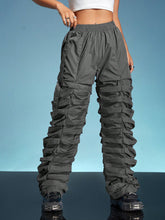 Load image into Gallery viewer, Solid Ruched Stacked Pants
