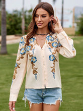 Load image into Gallery viewer, Floral Print Button Front Blouse
