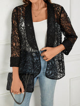 Load image into Gallery viewer, Shawl Collar Open Front Lace Coat Without Cami Top
