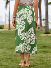 Load image into Gallery viewer, Leaf Print Twist Front Skirt

