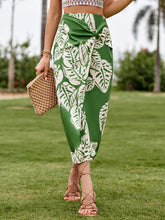 Load image into Gallery viewer, Leaf Print Twist Front Skirt
