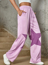 Load image into Gallery viewer, Star Print Drawstring Waist Wide Leg Cargo Pants
