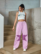 Load image into Gallery viewer, Star Print Drawstring Waist Wide Leg Cargo Pants

