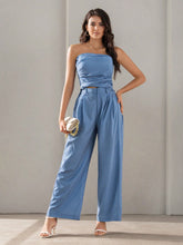Load image into Gallery viewer, Solid Tube Top &amp; Wide Leg Pants
