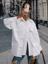 Load image into Gallery viewer, Flap Pocket Drop Shoulder Shirt
