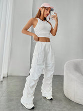 Load image into Gallery viewer, Solid Crop Tank Top &amp; Flap Pocket Side Cargo Pants
