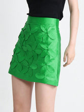 Load image into Gallery viewer, High Waist Floral Appliques Skirt
