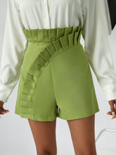 Load image into Gallery viewer, Solid Ruffle Trim Shorts
