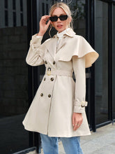Load image into Gallery viewer, Double Breasted Belted Trench Coat

