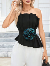 Load image into Gallery viewer, Pleated Asymmetrical Hem Tube Top
