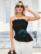 Load image into Gallery viewer, Pleated Asymmetrical Hem Tube Top
