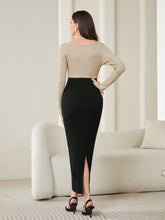 Load image into Gallery viewer, Two Tone Cut Out Sweater Dress
