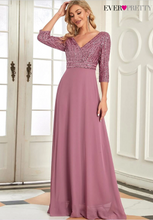 Load image into Gallery viewer, Contrast Sequin Chiffon Prom Dress
